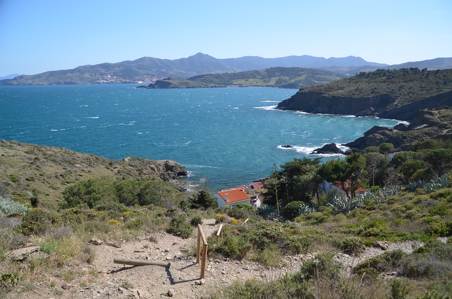 Côte Vermeille en direction de l'Espagne depuis le Cap Béar